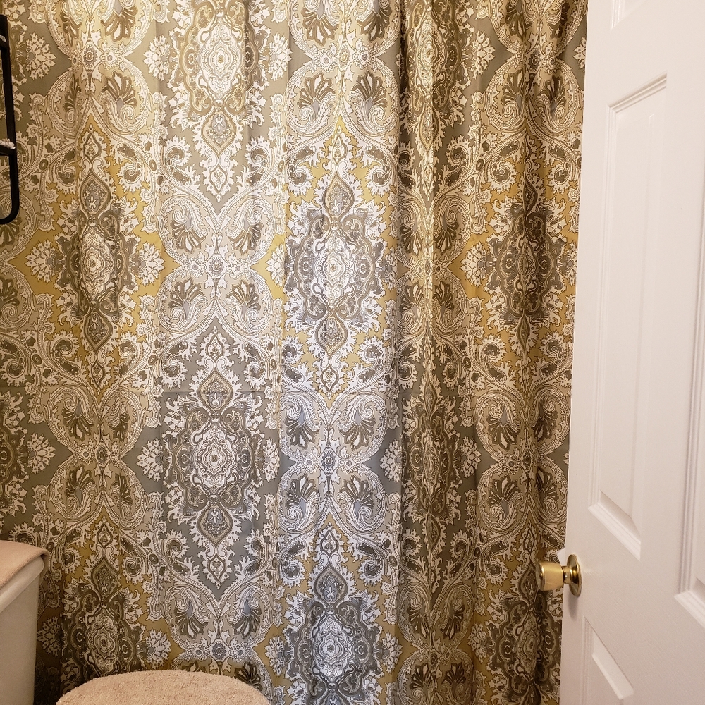 New Ufriday Roman Floral Shower Curtain Size 108W x 72L in